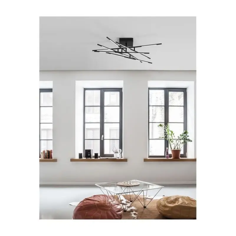 Produit De Marque Plafonnier RACCIO Noir LED 48 W