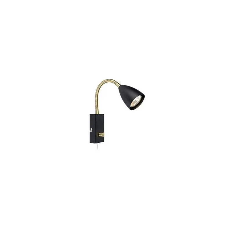 Applique Tête de Lit Ciro 1x7W GU10 Noir Laiton Noir Retour Gratuit