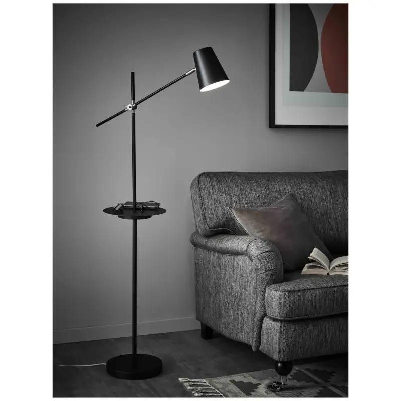 Pas Cher Lampadaire Etagere Linear 1x40W E14 Noir