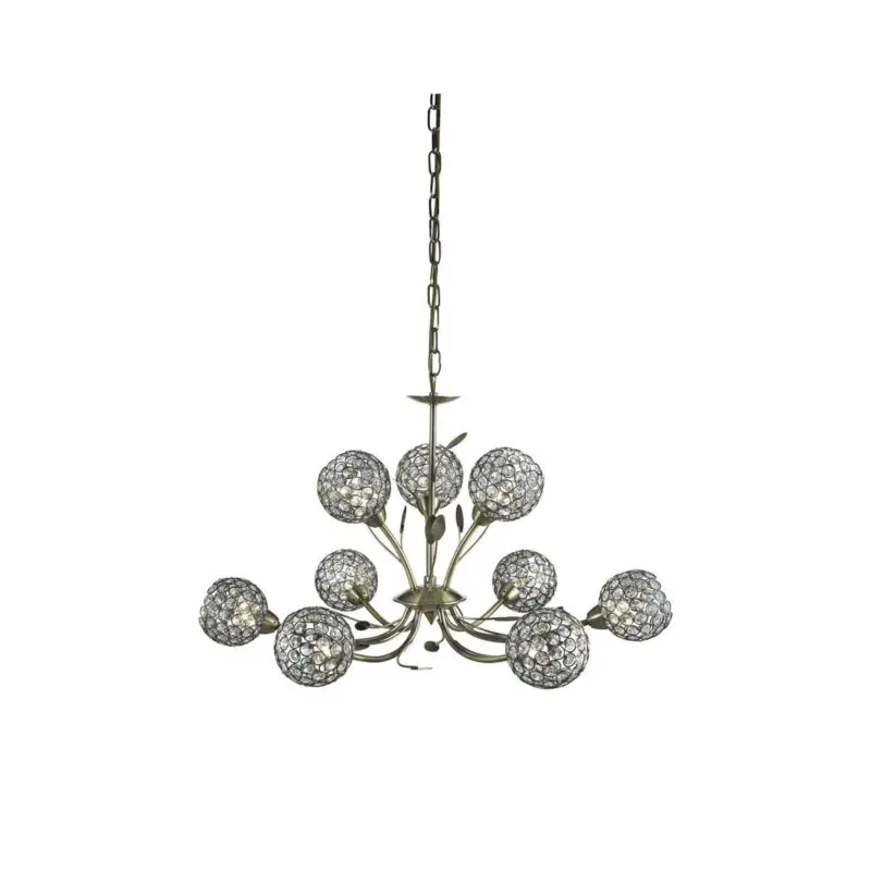Expédié Aujourd'hui Suspension Bellis 9x33W G9 Laiton
