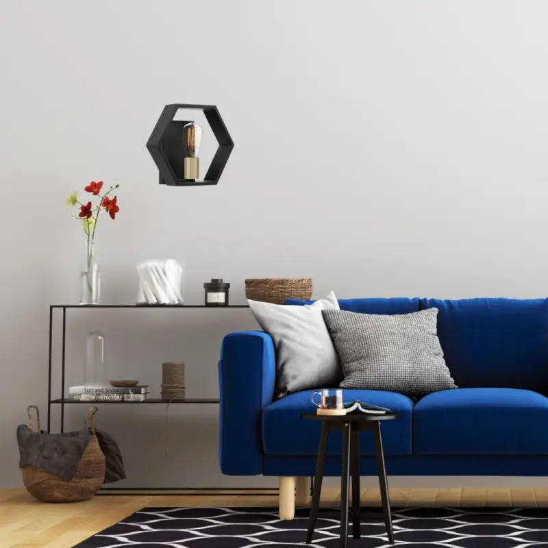 Offre Limitée Applique Murale Bismarck 1x60W E27 Noir