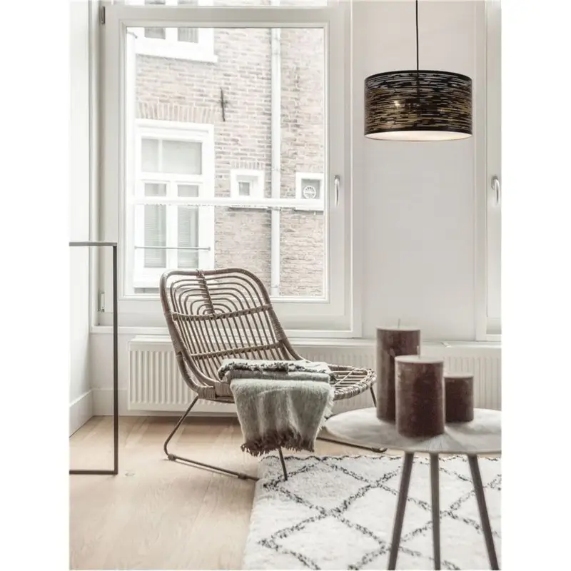 Suspension ZANE 2x12W E27 Or Blanc Vente Directe