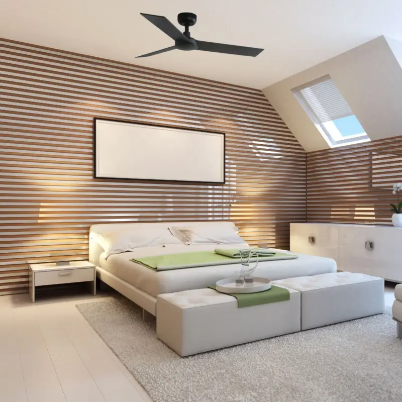 Ventilateur Plafond RUDDER S 106cm Noir Noyer Haute Qualité