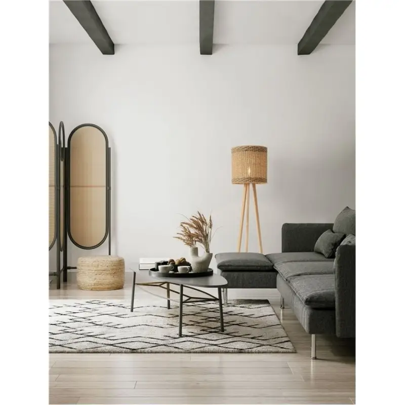 Jusqu'à Épuisement Des Stocks Lampadaire PLETTE Bois naturel 1x12W LED