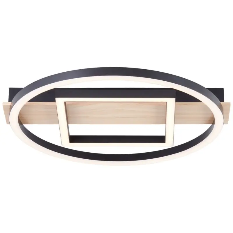 Jusqu'à Épuisement Des Stocks Plafonnier MAUREEN 24W LED Noir-bois H55 P390