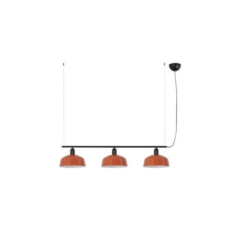 Produit De Marque Suspension TATAWIN M Noir Orange 3x15W E27 LED