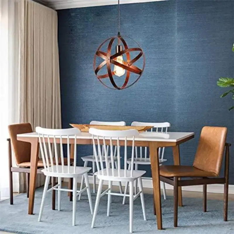 Lustre Suspension Industrielle Vintage, Éclairage de Plafond Rétro 30cm E27 pour Salon, Salle à Manger, Cuisine, Restaurant et Bar Usine Directe