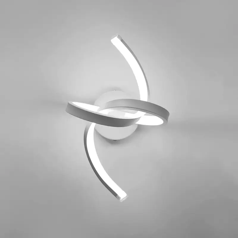 Quantité Limitée Plafonnier LED, Luminaire Plafonnier Incurvé 20W, Lampe de Plafond en Acrylique pour Chambre, Salle à Manger, Cuisine, Couloir, Lumière Blanche 6000K