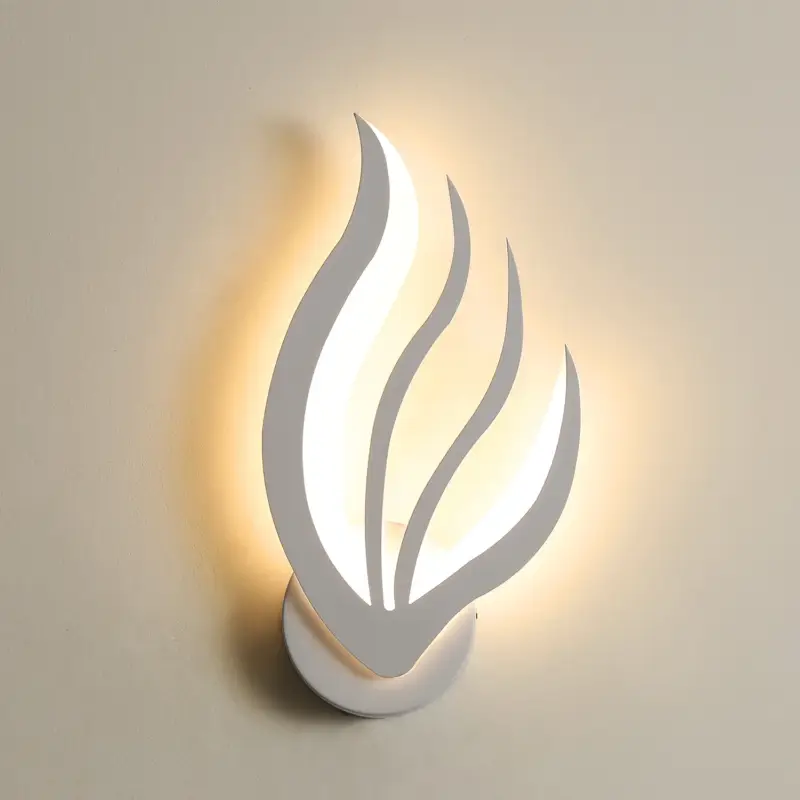 Seulement Aujourd'hui Applique Murale LED, 15W 1100LM Lampe LED Murale Moderne, Créativité Leaf Design Acrylique Lampe Murale Interieur pour Chambre Chevet Couloir Salon, Lumière Chaude