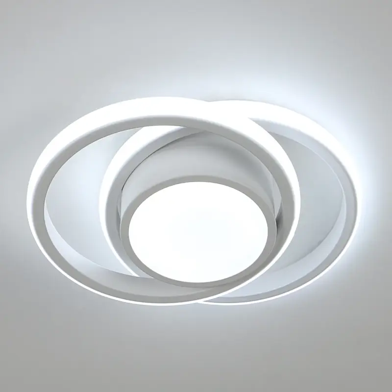 Plafonnier LED, Rond Lampe de plafond 32W 2500lm, Moderne Luminaire Plafonnier pour Couloir Coucher Salle de Bains Cuisine Salon, Blanc Froid Solde