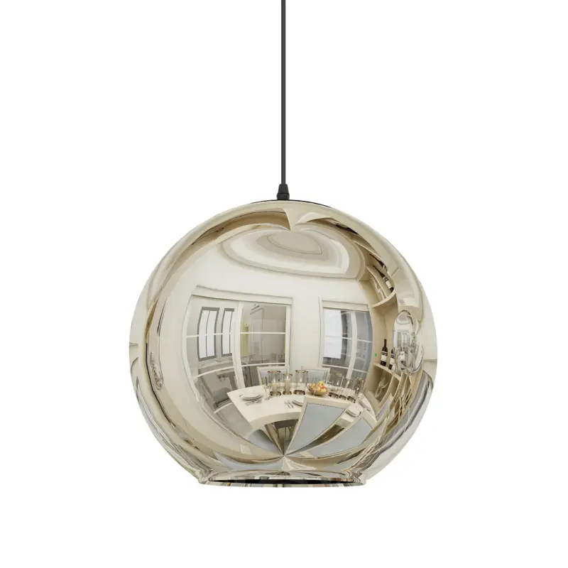 Abat-jour Moderne Miroir Lustre Boule Suspension globe avec fil 120CM,(Argent, 20cm) Ampoule non incluse Meilleur Prix