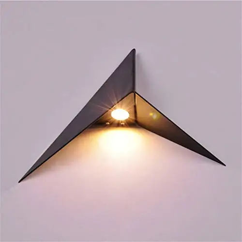 3W Creative en fer forgé en forme de triangle Lampe de mur Salon restaurant Cuisine le Couloirs Illumination Luminaire Applique murale à LED Miroir Lampes avant MURALE lumières (Blanc chaude) Offre Exclusive