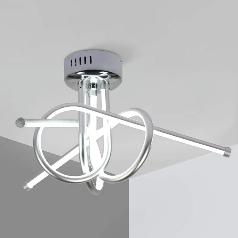 Plafonnier LED, Luminaire Plafonnier Incurvé 40W, Lampe de Plafond en Acrylique pour Chambre, Salle à Manger, Cuisine, Couloir, Lumière Blanche 6500K Prix Cassé