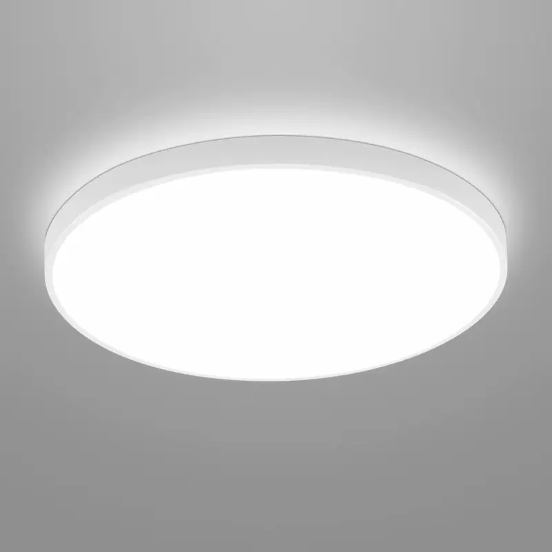 Quantité Limitée Plafonnier LED Rond, Lampe de Plafond pour Salle de Bain , IP54 Imperméable 6500K Blanc Froid, Luminaire Plafonnier Moderne pour Salle de Bain Chambre Cuisine Salon Balcon 24W Diamètre 27cm
