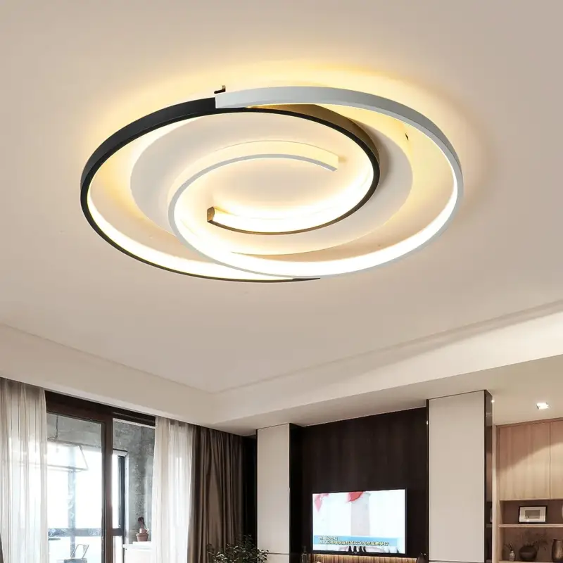 Offre Limitée Plafonnier Led Dimmable avec télécommande Moderne Lampe de Plafond Dimmable 3000K-6000K Pour salon chambre à coucher salle à manger bureau 36W Rond