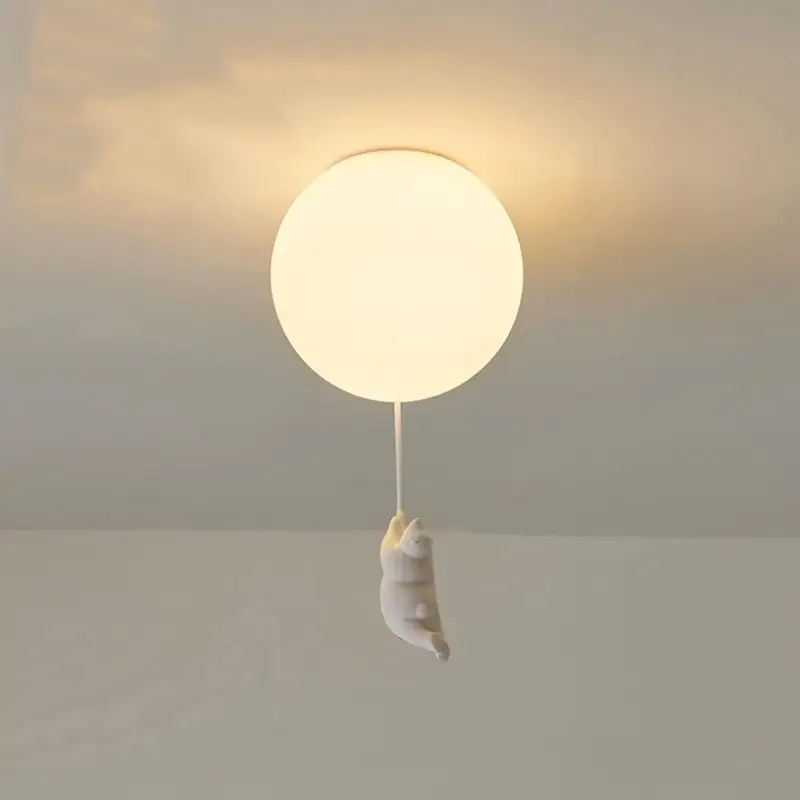 Plafonnier scandinave moderne Ours debout 25cm Abat-jour acrylique Tête E27 sans source lumineuse Convient pour chambre Salon Patio Café Commander Maintenant