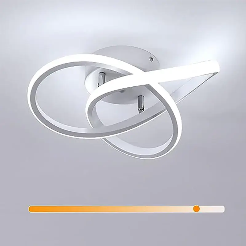 Plafonnier LED Moderne en Aluminium Dimmable - Blanc, 30*10cm, Lustre de Plafond Lumière Tricolore 30W - pour Salon Chambre Affaire À Saisir