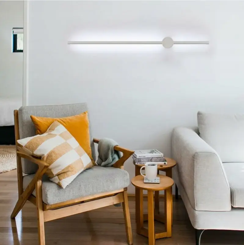 Applique Murale LED Moderne, Aluminium Blanc 80 cm, Lumière Blanche 16W, pour Chambre, Salon, Salle de Bain, Couloir et Extérieur Prix Cassé