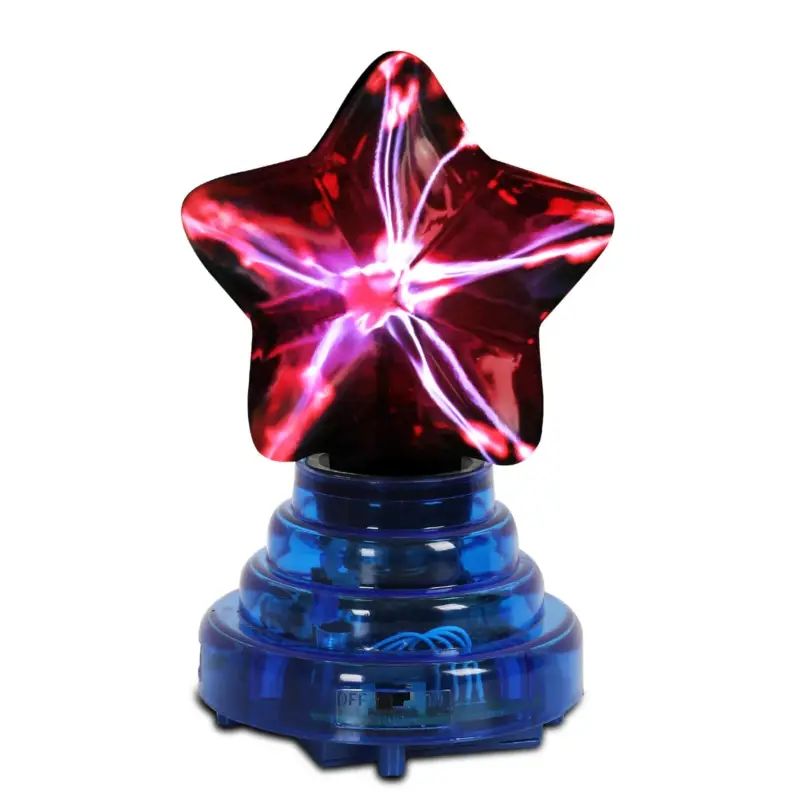 Nouveauté Boule ionique magique de 4 pouces, Touche de Lumière Rouge à cinq branches + commande vocale avec Câble USB