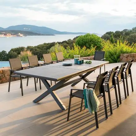 Marque Table de jardin extensible AXIOME Ardoise granitée