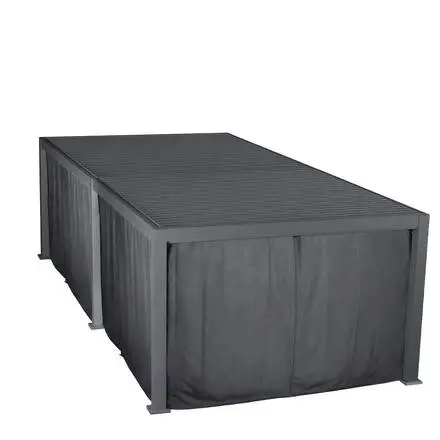 Meilleur Prix Kit de rideaux, moustiquaires et de rails pour pergola bioclimatique EVORA Ardoise