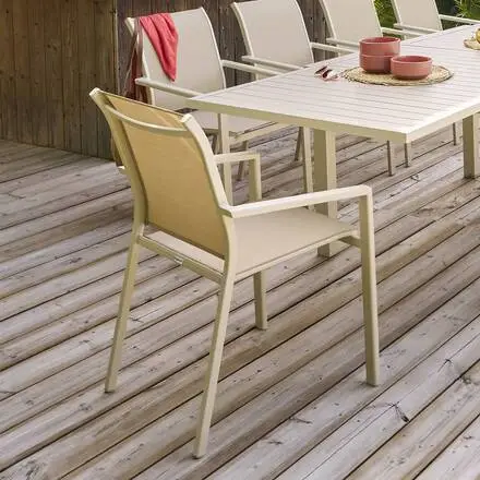 Fauteuil de jardin empilable ESSENTIA Lin / Argile Jusqu'à Épuisement Des Stocks