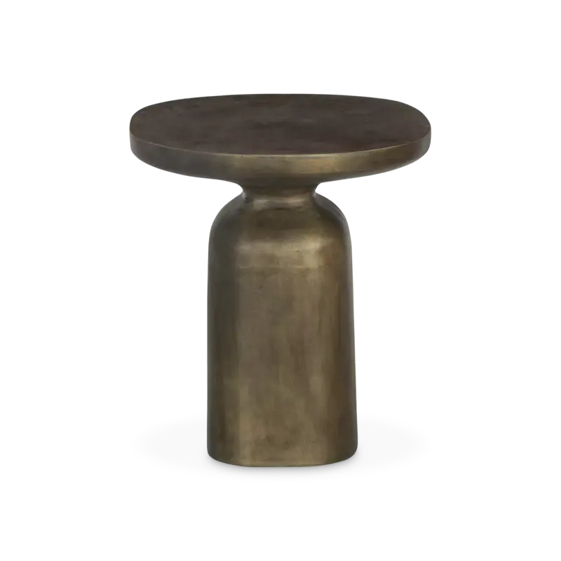 Paiement Sécurisé Odessa - Table d'appoint en aluminium et laiton vieilli par Four Hands