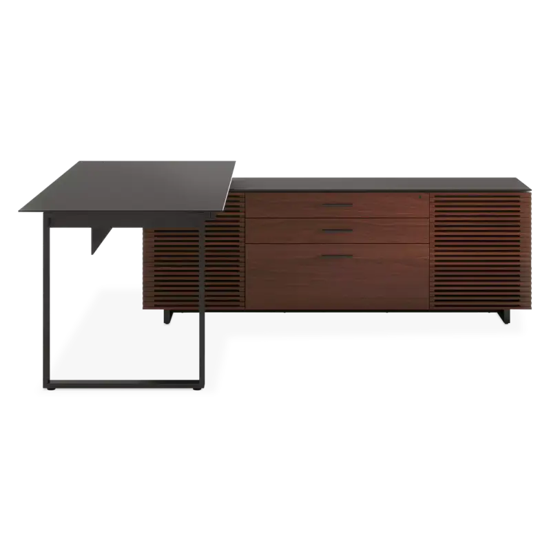 Corridor Office 6531 - Bureau modulable en bois et verre trempé par BDI Achetez Aujourd'hui