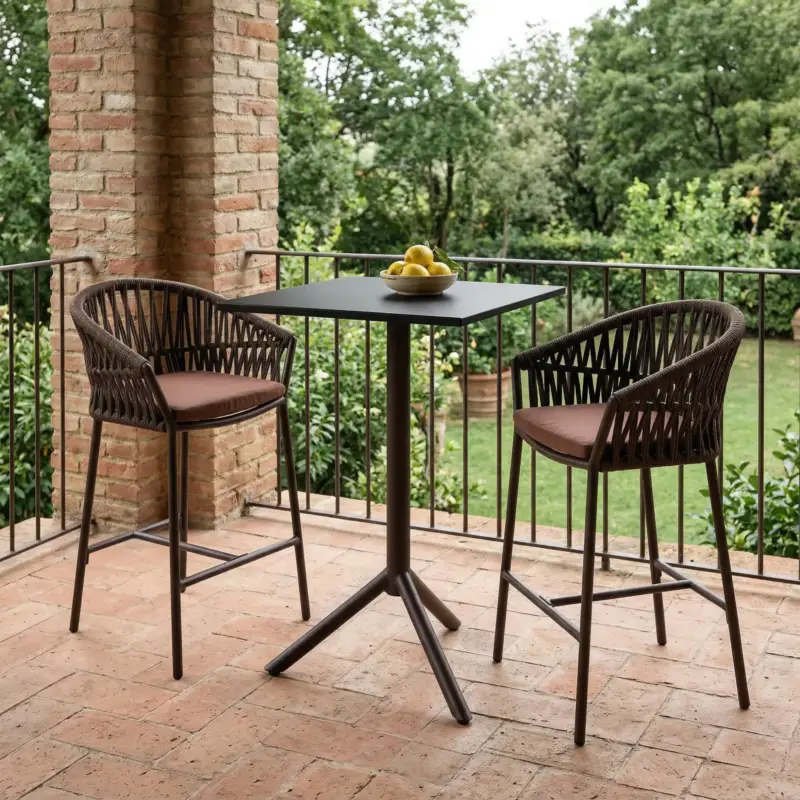 Offre Du Jour Four Seasons - Tabouret hauteur comptoir extérieur en corde