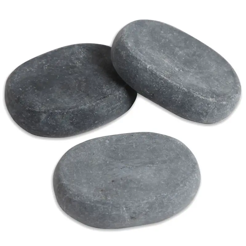 3 pierres ovales et plates pour massage Livraison Express