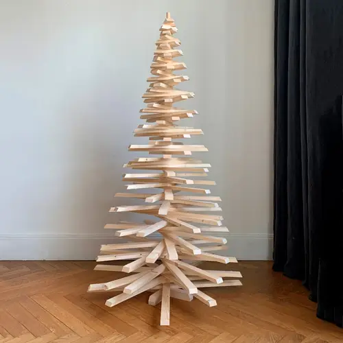 Grand sapin en bois recyclé Woody® Produit De Marque