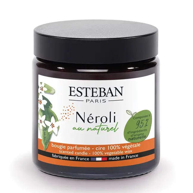Bougie parfumée Néroli au naturel Esteban Vente Directe