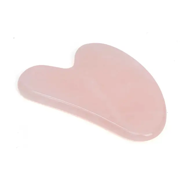 Gua Sha cœur visage sculpte lisse et raffermit la peau en pierre naturelle Quartz rose Meilleur Prix