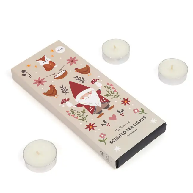 10 bougies chauffe-plat de Noël parfumées épices et vin chaud en cire de soja Acheter En Ligne