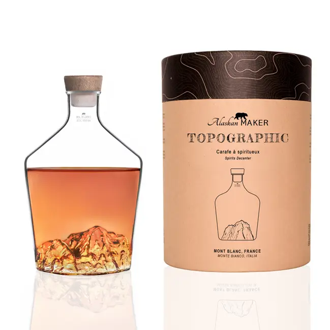 Soldes Carafe à spiritueux Topographic Mont Blanc 1,2 L Alaskan Maker