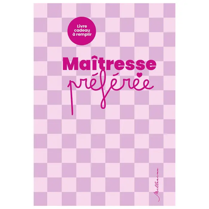 Livre cadeau à remplir Maîtresse préférée Meilleur Choix