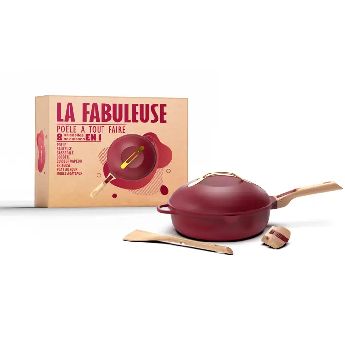 Réduction Poêle 8 en 1 La Fabuleuse 28 cm Rubis