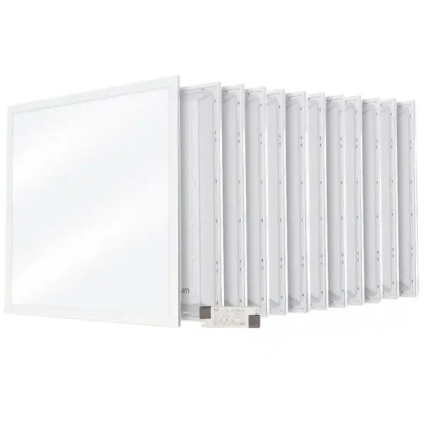 Lot de 12 Dalles LED 600x600 40W Blanc naturel 4000K transfo Eaglerise Nouveauté