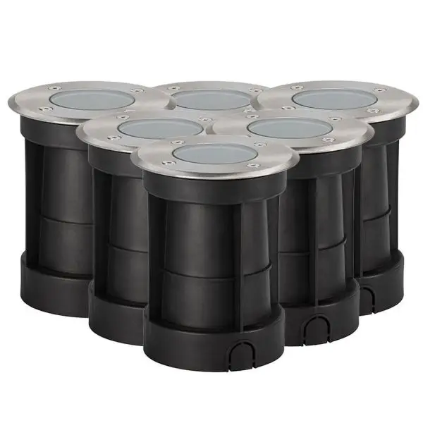 Pas Cher Lot de 6 Spots Encastrables IP67 CANYON PRO INOX 304 GU10 + connecteur automatique