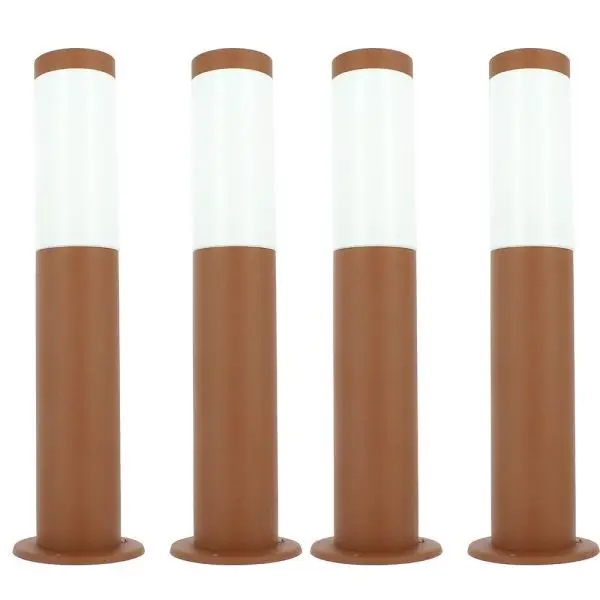 Retour Gratuit Lot de 4 Bornes extérieures Brun antique VALENTE hauteur 45cm