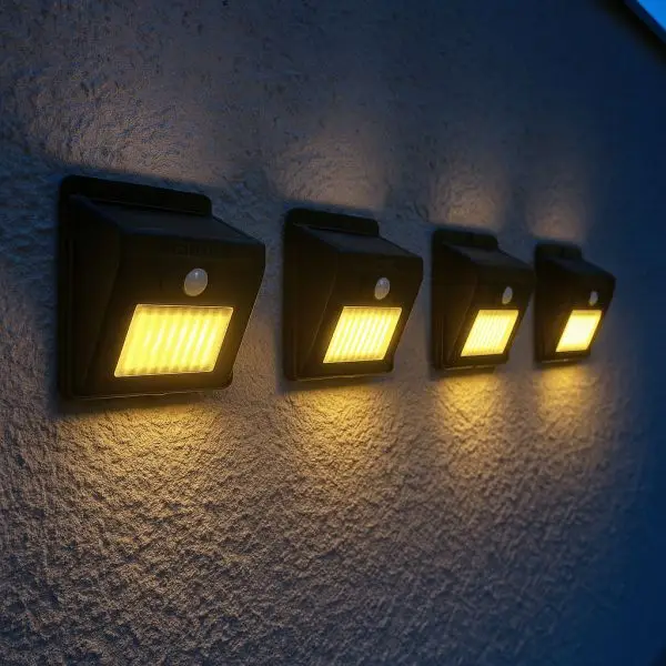 4 Appliques solaire CCT (Blanc chaud et Blanc froid) RANA IP54 220 Lumens Acheter En Ligne