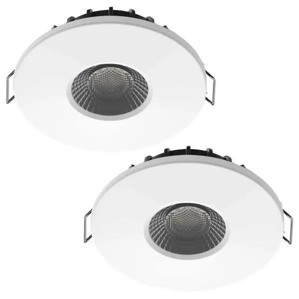 Promotion Saisonnière Lot de 2 Spots Encastrables LED 8W MILAN CCT IP65 IK07 avec Transformateur Dimmable