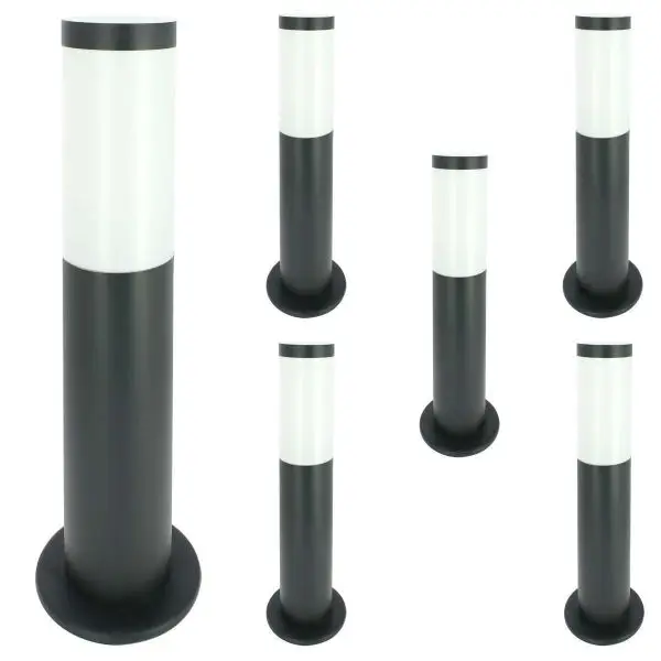 Haute Qualité Lot de 6 Bornes extérieures E27 anthracite VALENTE hauteur 45cm